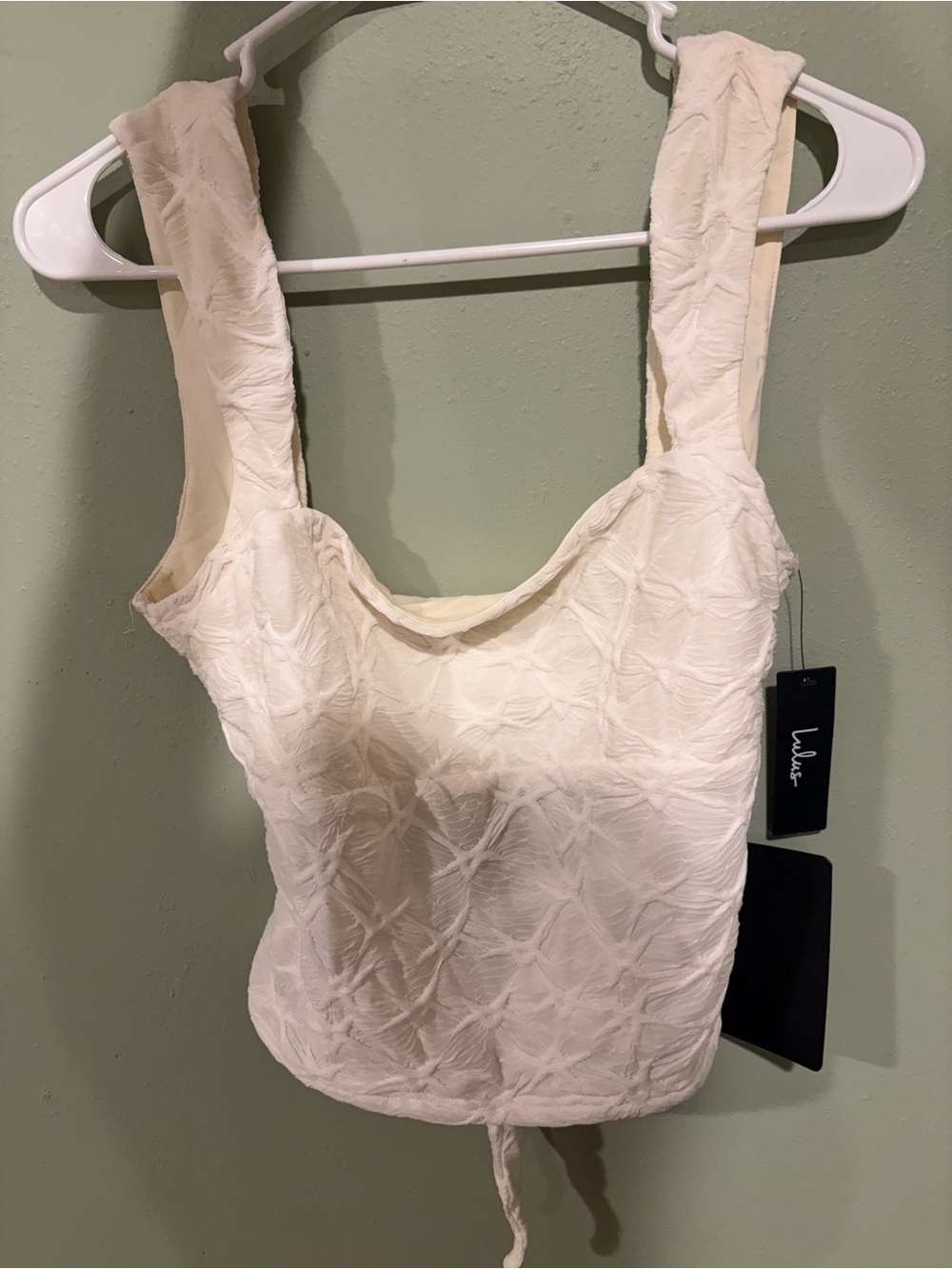 Lulu's Cream Textured Camisole Tank